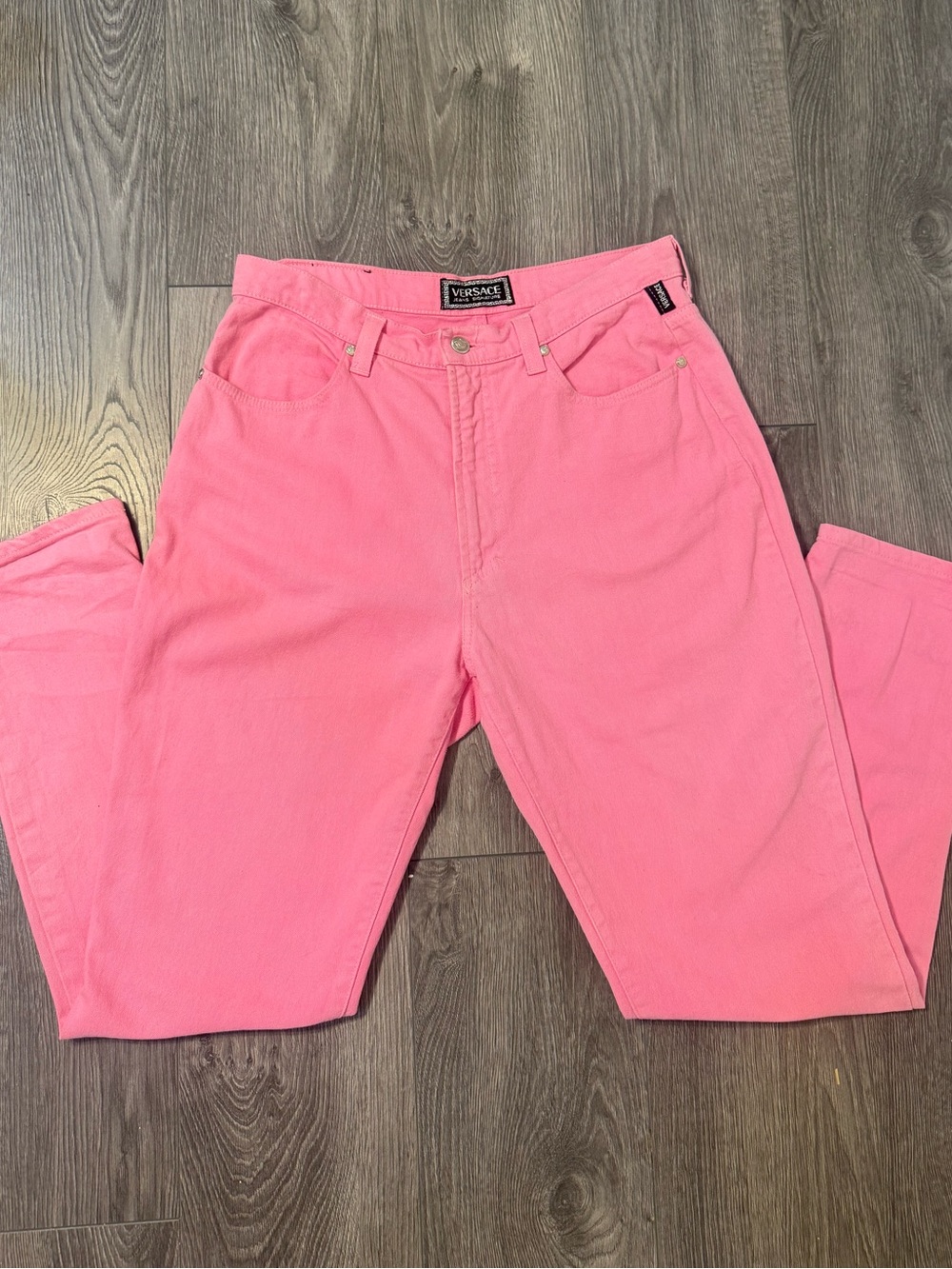Vintage Versace Pink High-Rise Women's Jeans